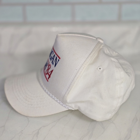 Reagan Bush '84 Presidential Campaign Republican Snap Back Mesh cap. Vintage - Picture 4 of 7